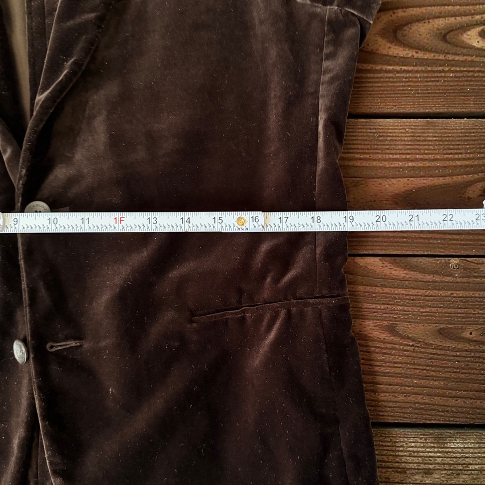 RARE - Caruso for Zero Camoshita Brown Velvet Suit - Handmade Italy - IT48/US38 - Picture 9 of 16